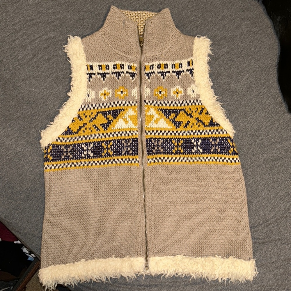 Knitted, Faux Fur Vest
